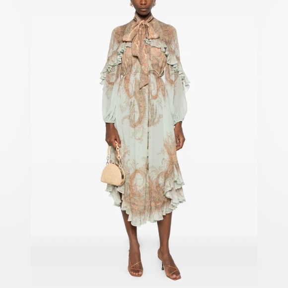 Zimmermann Memento Flutter Midi Dress - Picture 8 of 11
